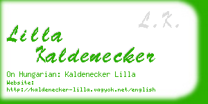 lilla kaldenecker business card